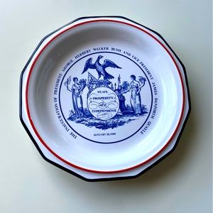 Inauguration Bicentennial President George Bush 1989 Quayle Mottahedeh Plate